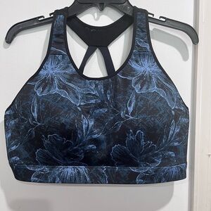 Crane women’s Floral Blue Sports Bra size L